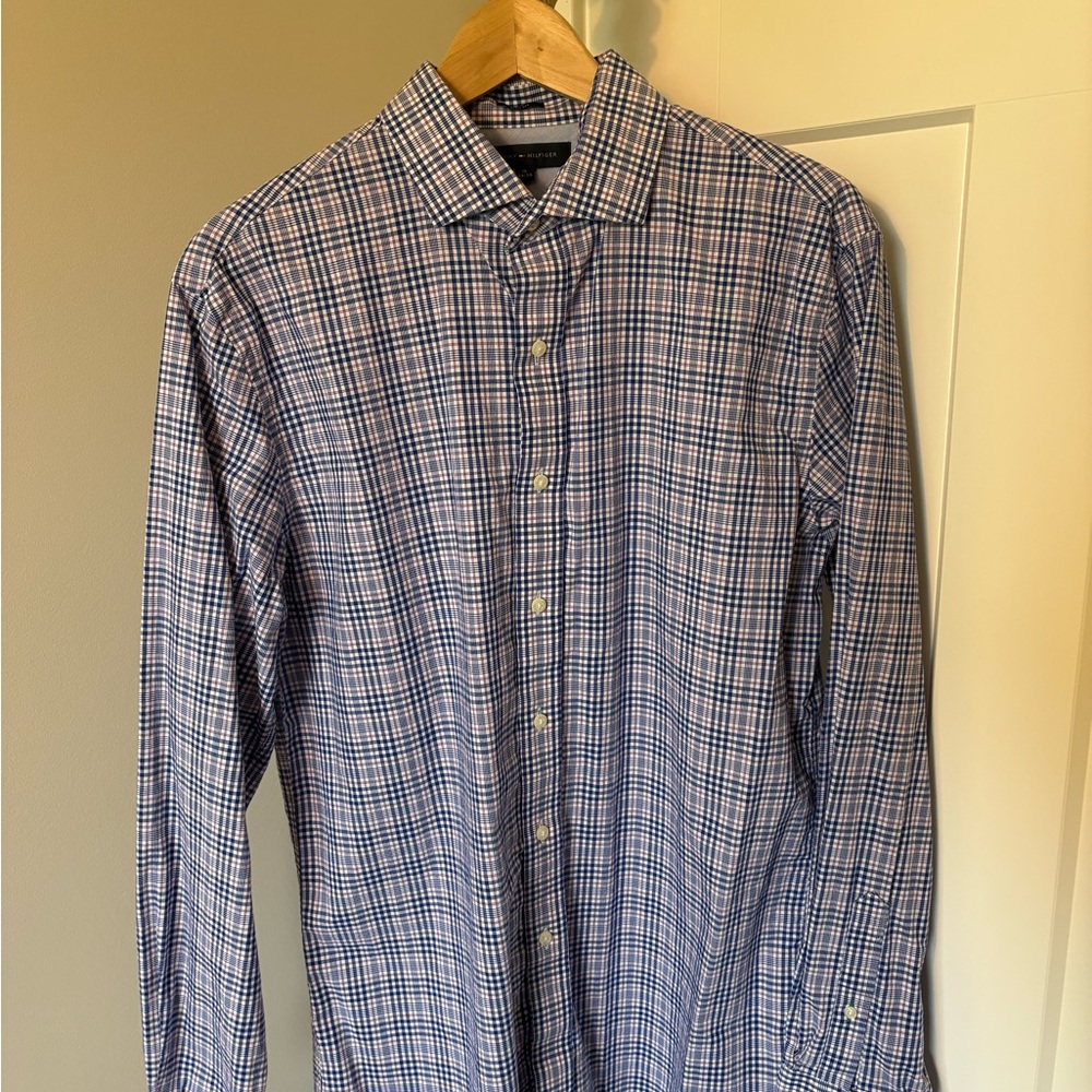 Tommy Hilfiger Pink & Blue Casual Button Down Shirt